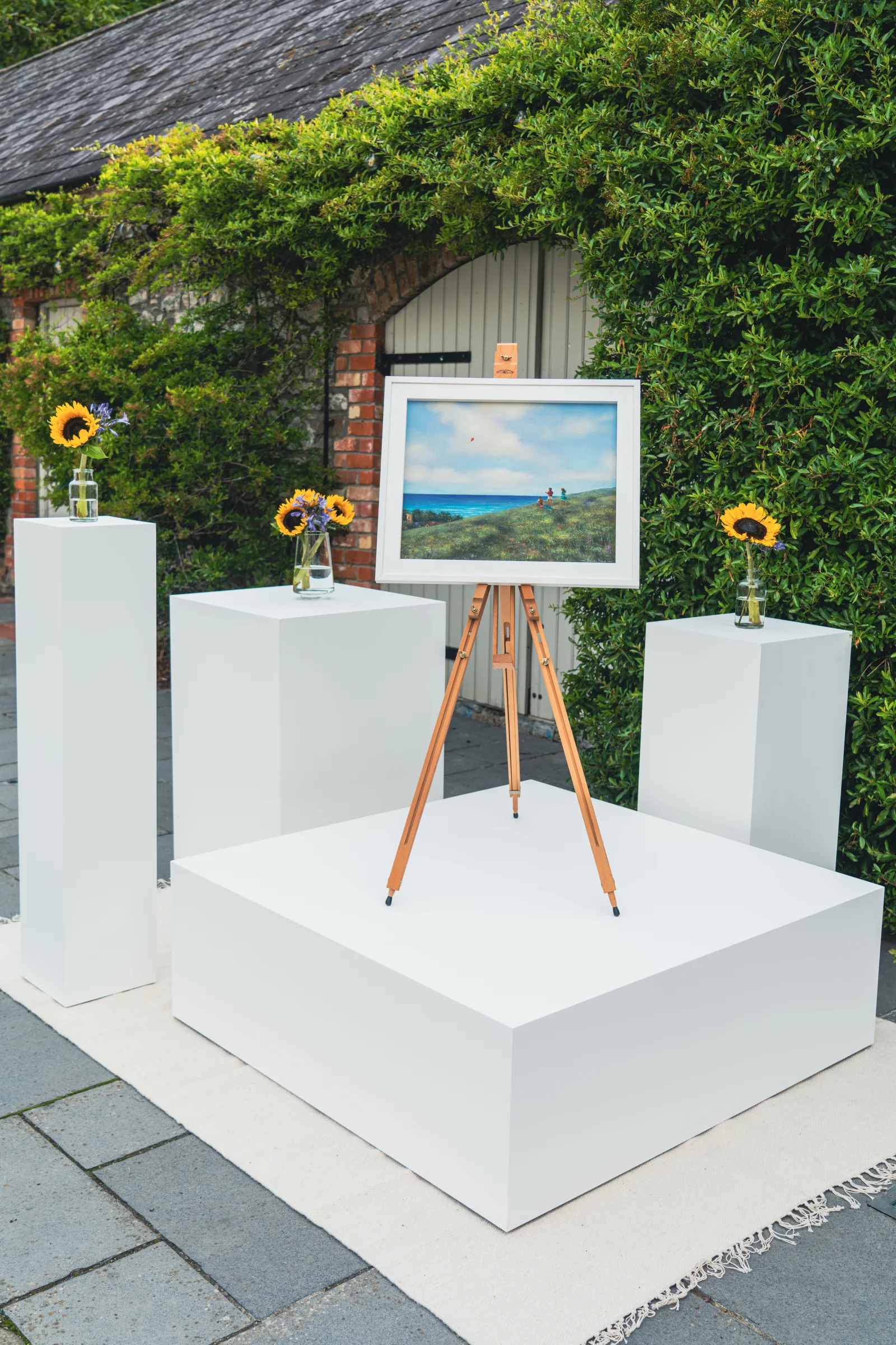 Hire Love luxury display plinth on the beach